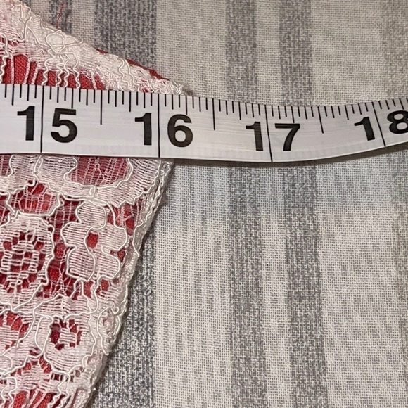 ELLE Coral & White lace sleeveless mini dress Sz. 4 - Picture 7 of 11